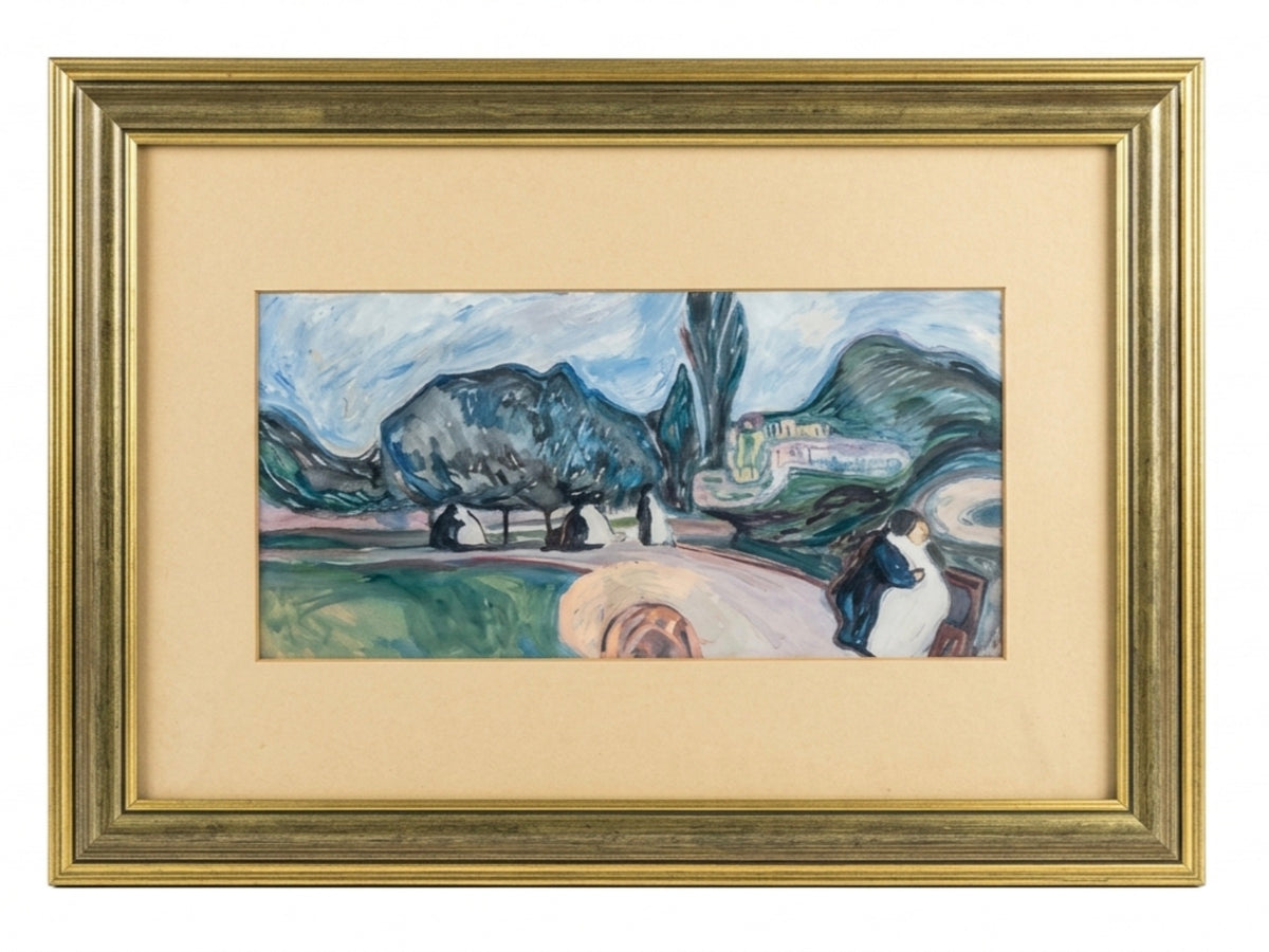ΠΙΝΑΚΑΣ KISSING COUPLES IN THE PARK - EDVARD MUNCH