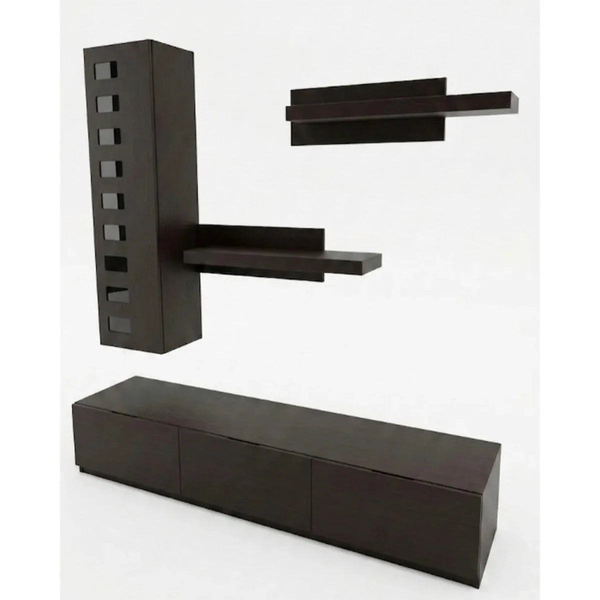 ΣΥΝΘΕΣΗ Ν3 ΜΕ ΜΑΥΡΑ ΤΖΑΜΑΚΙΑ ΚΑΙ ΔΥΟ ΡΑΦΙΑ ΑΠΟΘΗΚΕΥΤΙΚΟ ΧΩΡΟ ΣΤΟ ΠΛΑΙ ΚΑΙ ΣΤΗΝ ΒΑΣΗ, ΕΛΛΗΝΙΚΗΣ ΚΑΤΑΣΚΕΥΗΣ WENGE