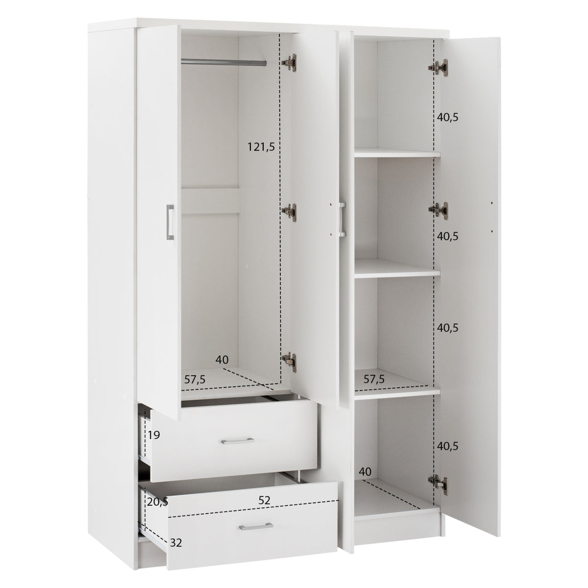 stamatis-center-sc-abb5d156fc-3 ΝΤΟΥΛΑΠΑ 4ΦΥΛΛΗ ME 2 ΣΥΡΤΑΡΙΑ BLAKELY ΛΕΥΚΗ 120Χ42,5Χ180,5 εκ.