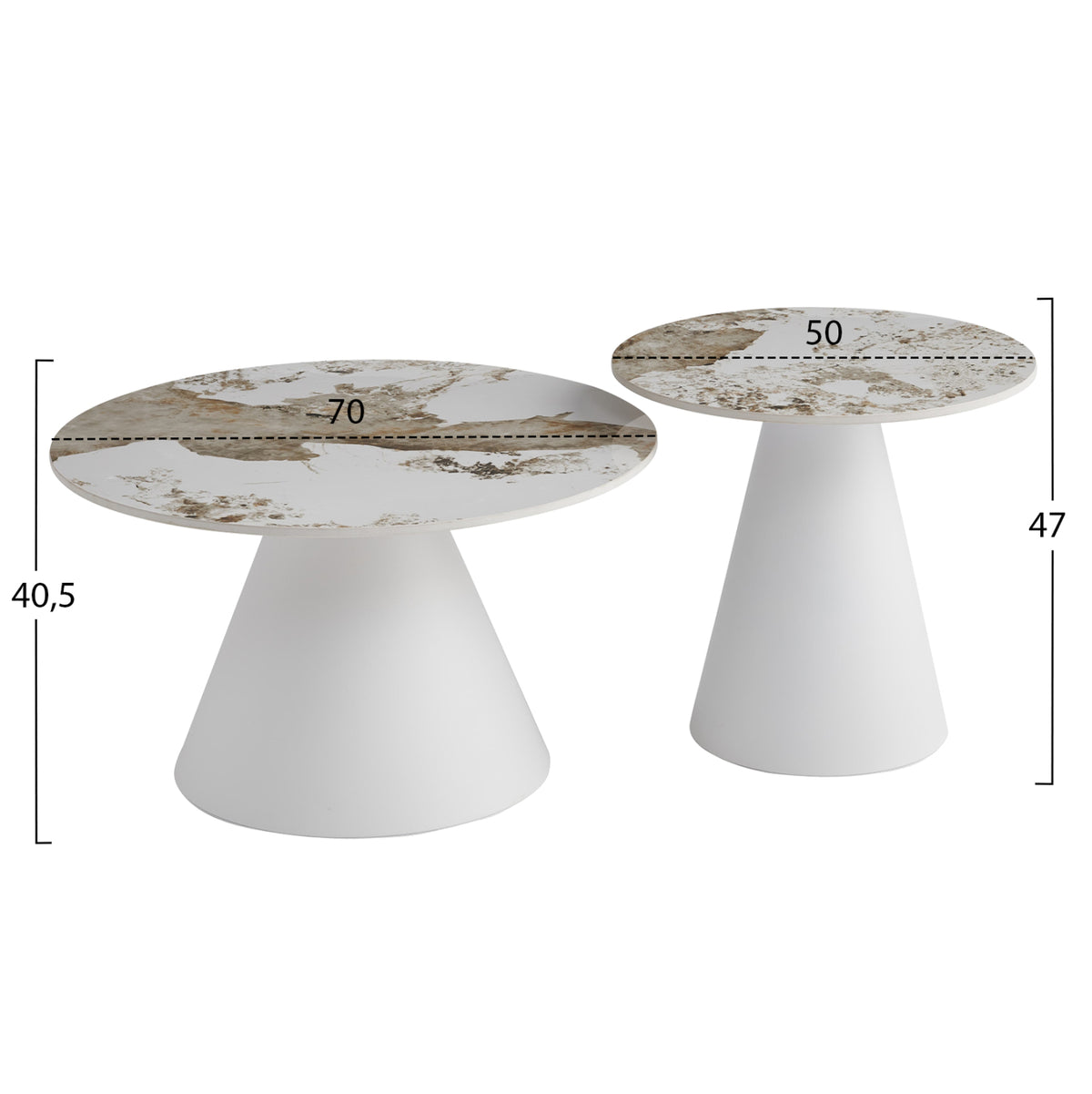 stamatis-center-sc-3358084332-2 ΣΕΤ 2 ΤΡΑΠΕΖΙΑ ΣΑΛΟΝΙΟΥ RIDGE(X) SINTERED STONE TOPS--ΒΑΣΕΙΣ ΛΕΥΚΕΣ Φ50 & Φ70