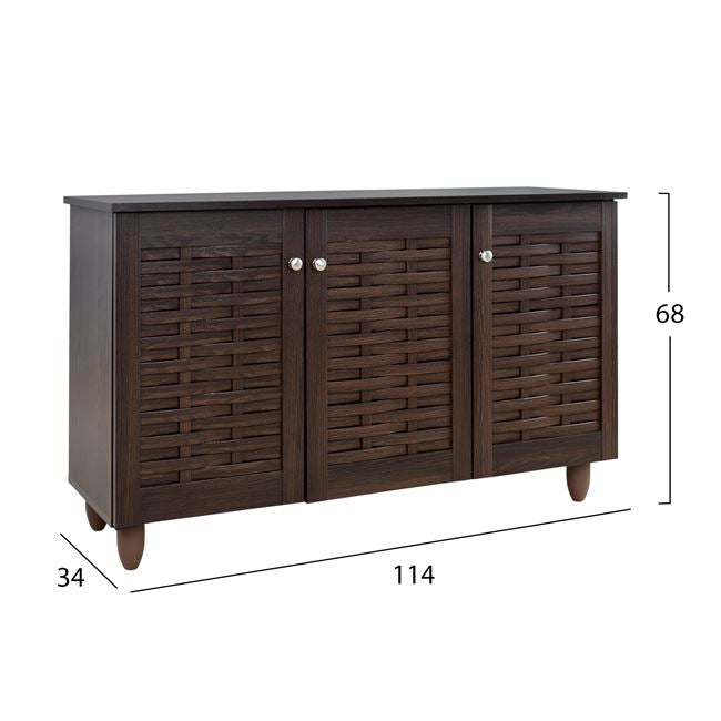 stamatis-center-sc-45095e3e3f-2 ΠΑΠΟΥΤΣΟΘΗΚΗ-ΝΤΟΥΛΑΠΙ 3 ΠΟΡΤΕΣ IGGY ΜΕΛΑΜΙΝΗ WENGE 114Χ34Χ68Υεκ.