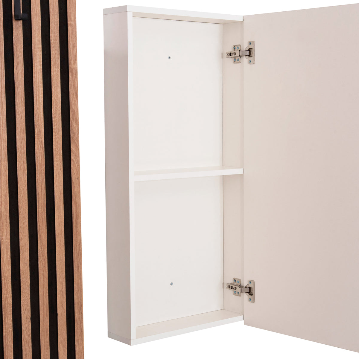 stamatis-center-sc-8e891c887e-6 ΕΠΙΠΛΟ ΕΙΣΟΔΟΥ ΜΕ ΚΑΘΡΕΠΤΗ MYLES ΜΕΛΑΜΙΝΗ ΣΟΝΑΜΑ-ΛΕΥΚΟ 100x37x200Υεκ