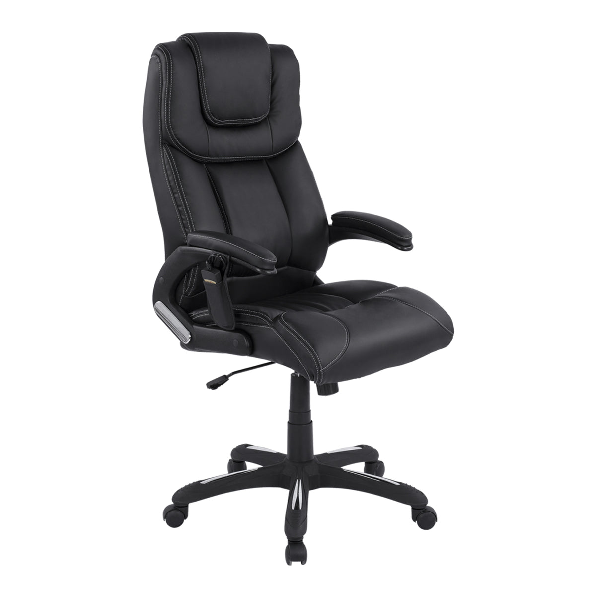 ΚΑΡΕΚΛΑ ΓΡΑΦΕΙΟΥ THORIN ΜΕ MASSAGE ΜΑΥΡΗ HOMEMARKT 62x70x127Y εκ.