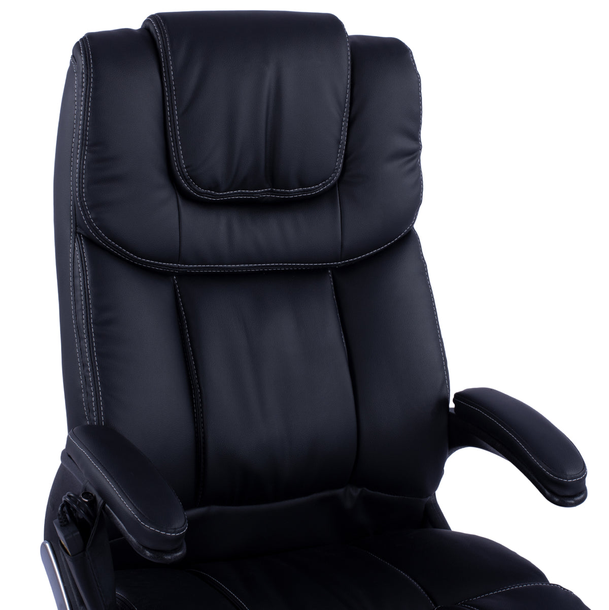 ΚΑΡΕΚΛΑ ΓΡΑΦΕΙΟΥ THORIN ΜΕ MASSAGE ΜΑΥΡΗ HOMEMARKT 62x70x127Y εκ.