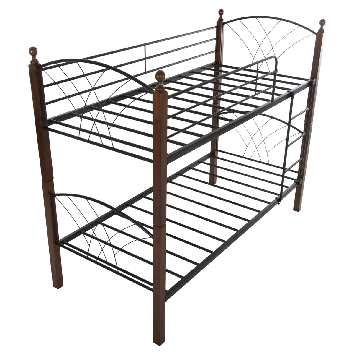 ΚΟΥΚΕΤΑ ΚΡΕΒΑΤΙ STOREY ΜΑΥΡΟ ΜΕΤΑΛΛΟ-ΚΑΡΥΔΙ RUBBERWOOD-ΓΙΑ ΣΤΡΩΜΑ 190x90εκ