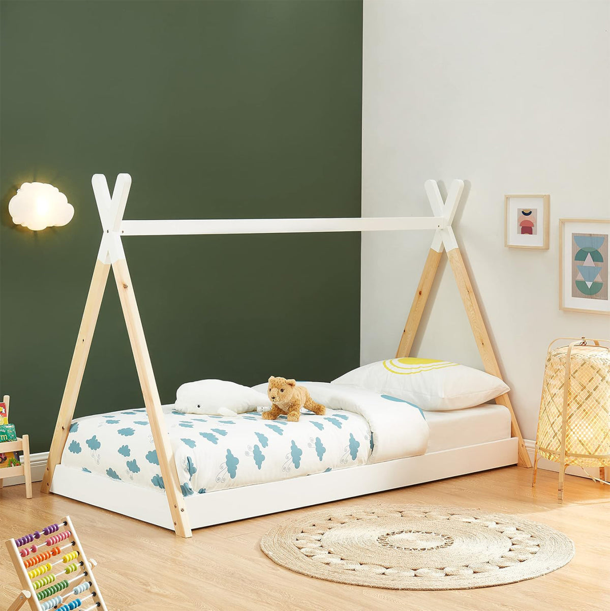 ΚΡΕΒΑΤΙ ΠΑΙΔΙΚΟ MUNK τ.MONTESSORI ΞΥΛΟ ΠΕΥΚΟΥ ΦΥΣΙΚΟ-ΛΕΥΚΟ- 190x90εκ