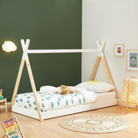 ΚΡΕΒΑΤΙ ΠΑΙΔΙΚΟ MUNK τ.MONTESSORI ΞΥΛΟ ΠΕΥΚΟΥ ΦΥΣΙΚΟ-ΛΕΥΚΟ- 190x90εκ